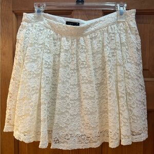 White lace skirt